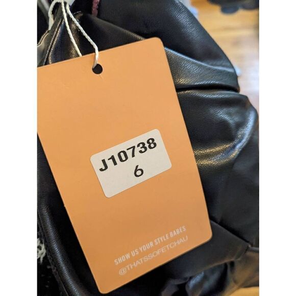 Thatssofetch Murk Skirt Black PU NWT - Picture 7 of 8